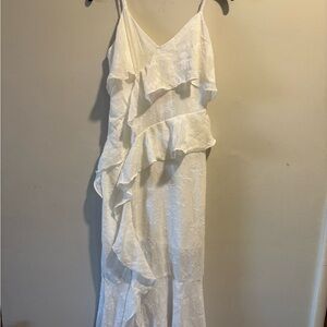Elegant Women’s Wild Fable White Ruffled Dress Size XXS